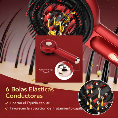 Peine Avanzado de Estimulación Capilar con Luz Roja y Microcorriente