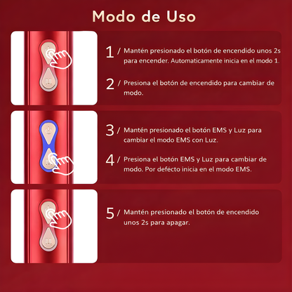 Peine Avanzado de Estimulación Capilar con Luz Roja y Microcorriente